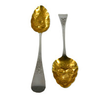 Pair of Georgian Silver Berry Spoons 1810 Pair of Georgian Silver Berry Spoons 1810