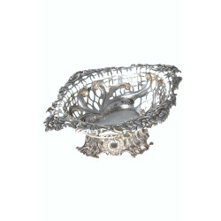 Victorian Silver Bonbon Dish 1892 Victorian Silver Bonbon Dish 1892