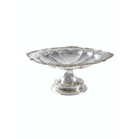 Large Edwardian Silver Pedestal Dish 1908