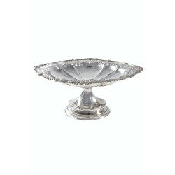 Large Edwardian Silver Pedestal Dish 1908 Large Edwardian Silver Pedestal Dish 1908